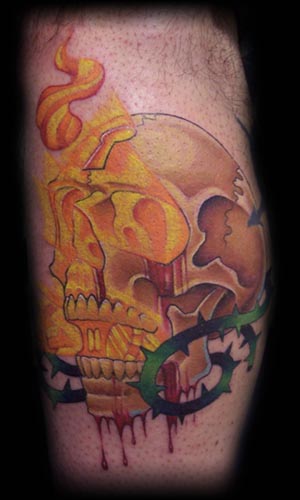 Looking for unique  Tattoos? Vine Skull